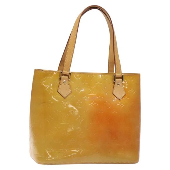 LOUIS VUITTON Monogram Vernis Houston Hand Bag Beige M91004 - Picture 1 of 13